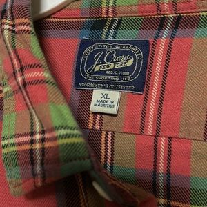J Crew Men's Flannel Shirt - Midweight Sportsman Outfitter Size XL